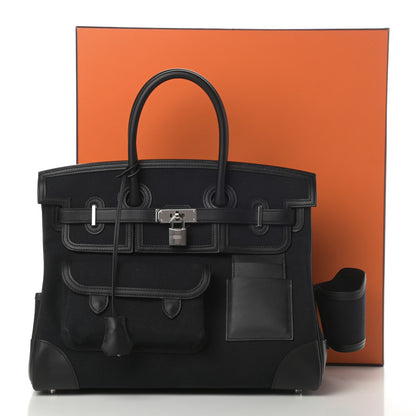 Hermes Goeland Toile Swift Cargo Birkin 35 Black 10 of 10