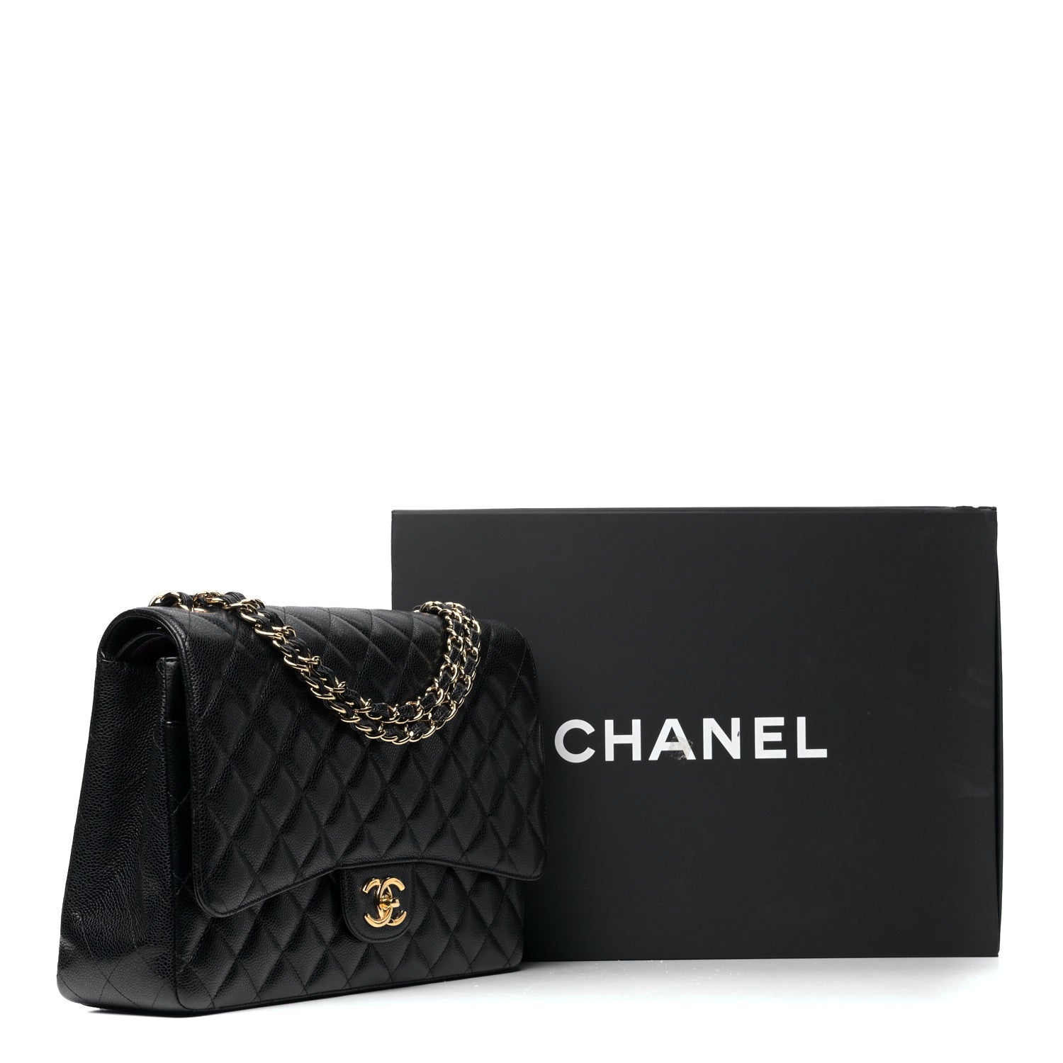 Chanel Caviar Quilted Maxi Double Flap Black 6 of 6