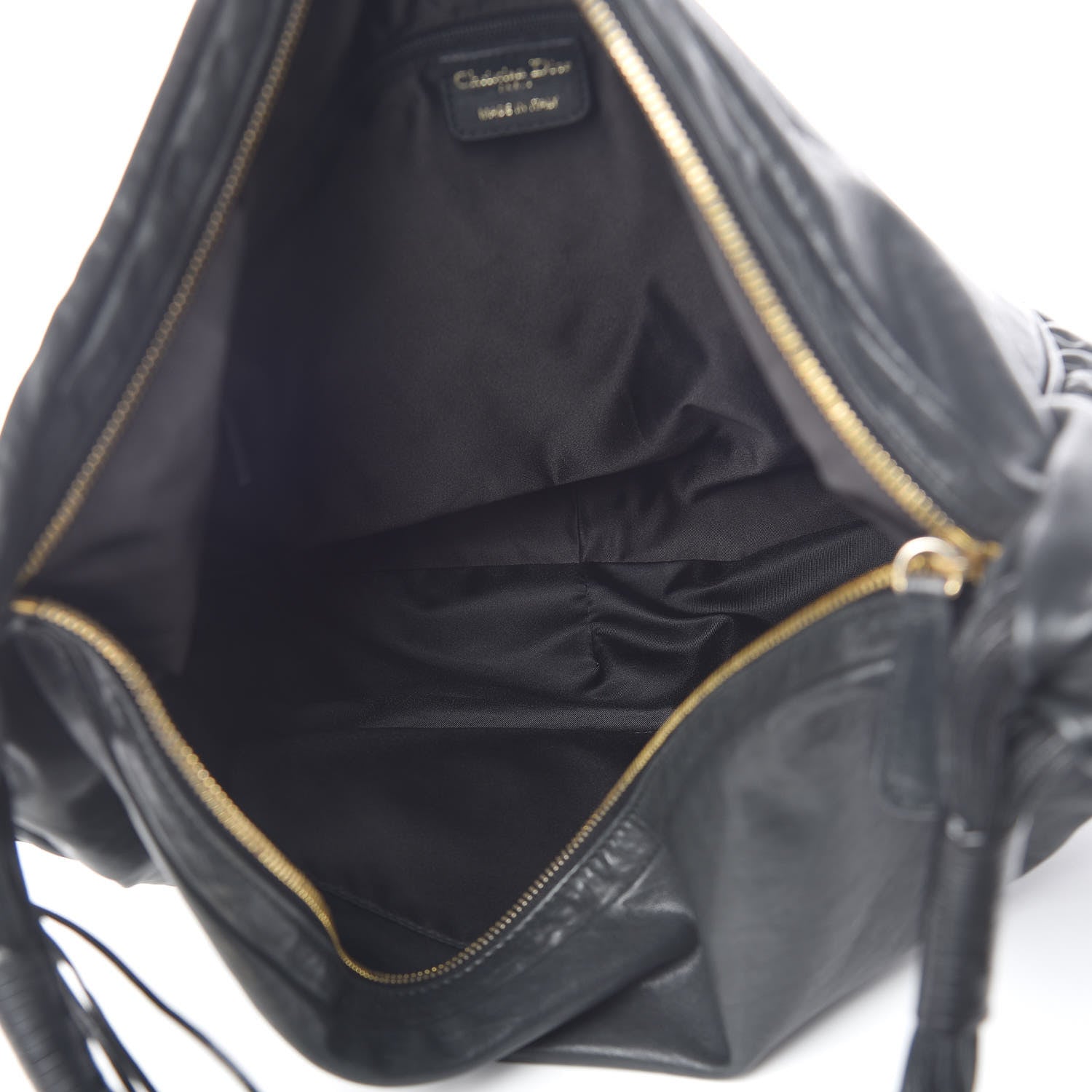 Christian Dior Calfskin XXL Gypsy Hobo Black 5 of 10