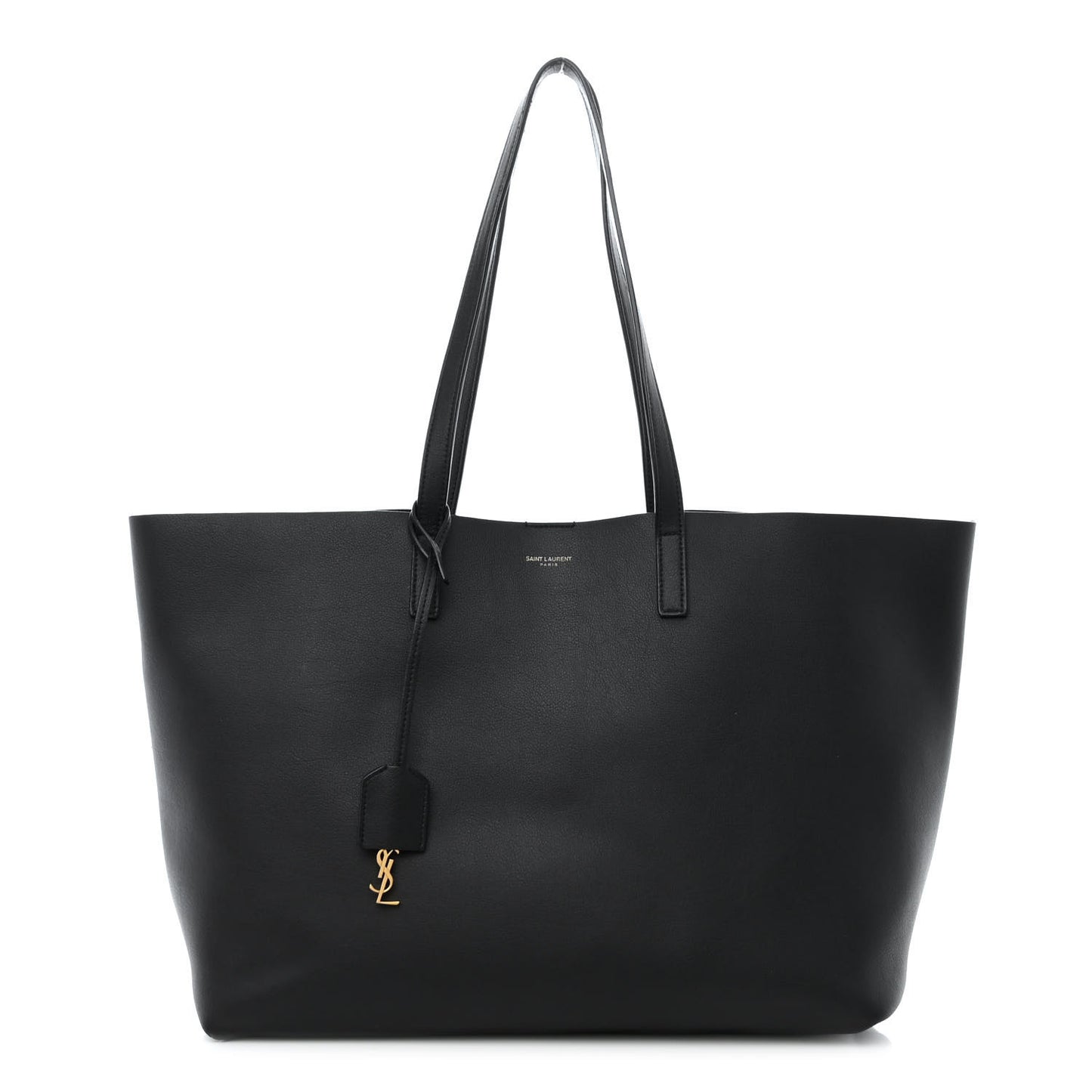 Calfskin Large Shopping Tote Black
