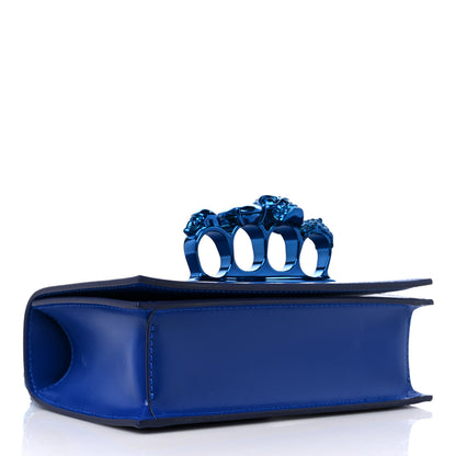 Alexander McQueen Calfskin Mini Jeweled Knuckle Satchel Royal Blue 4 of 10