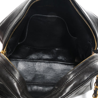 Chanel Lambskin Quilted Flap Camera Tassel Case Black 5 of 9