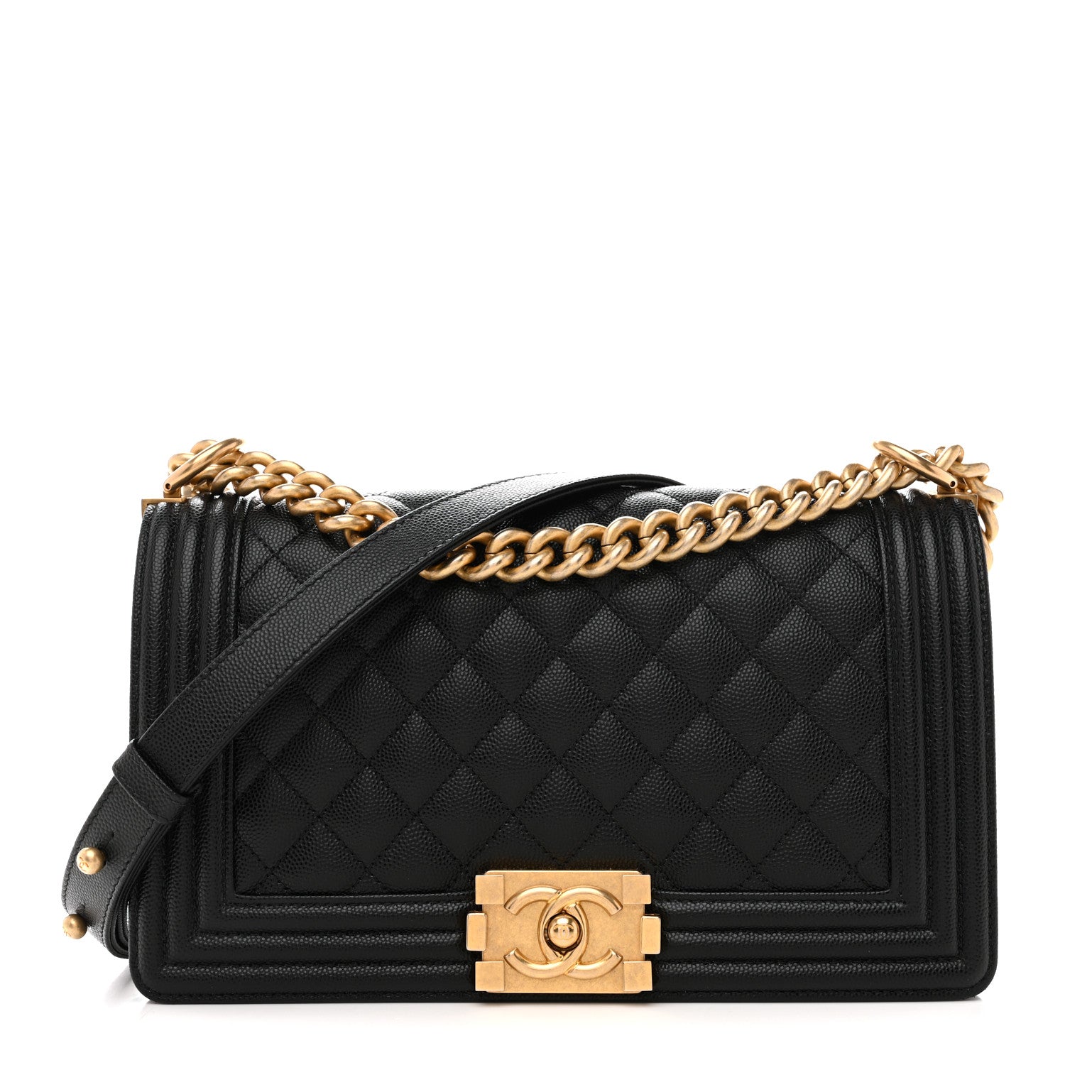 Chanel Caviar Quilted Medium Boy Flap Black 1 of 13