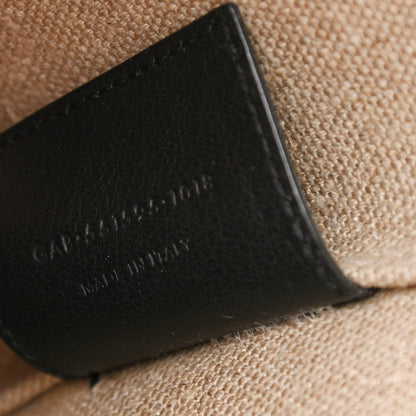 Saint Laurent Canvas Calfskin Shopping Tote White Black 9 of 12
