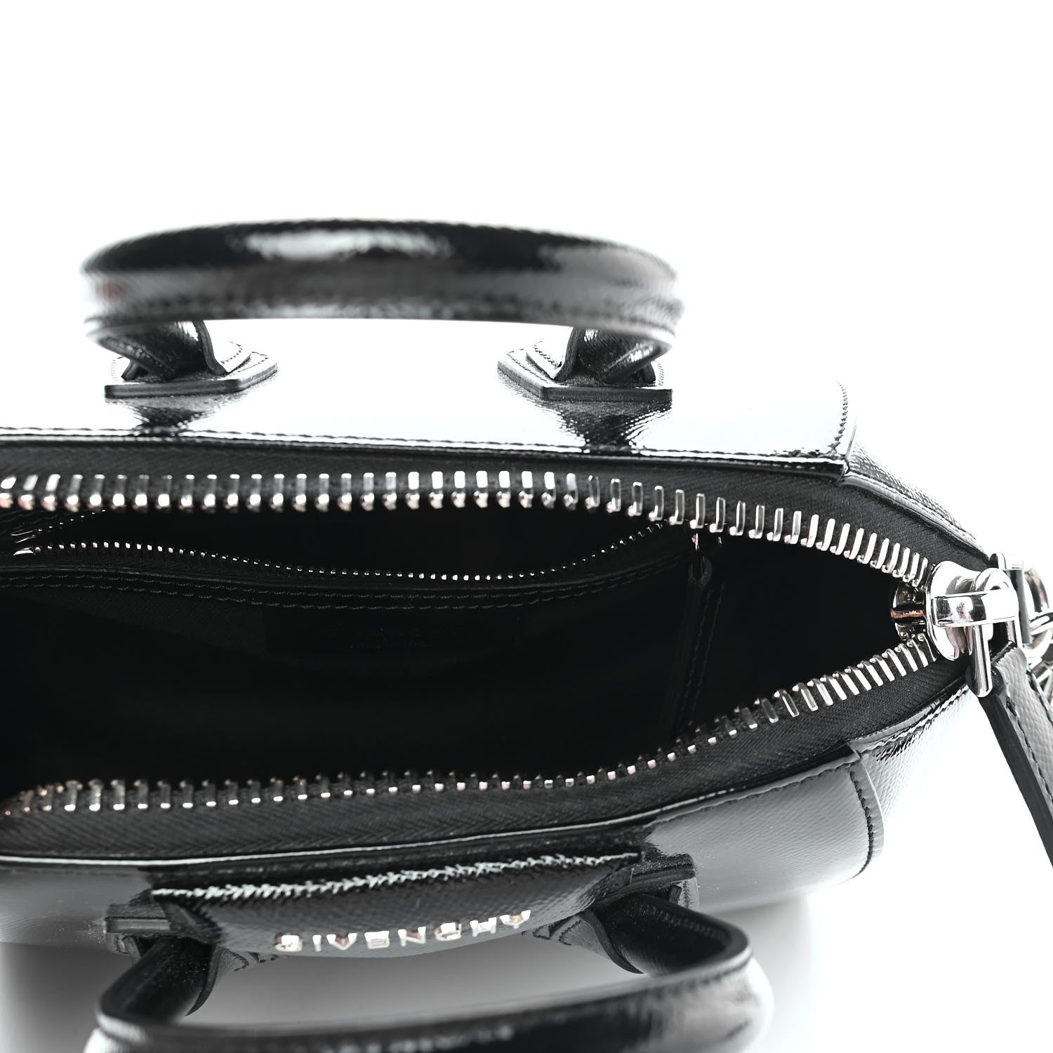 Givenchy Textured Patent Calfskin Mini Antigona Black 5 of 8