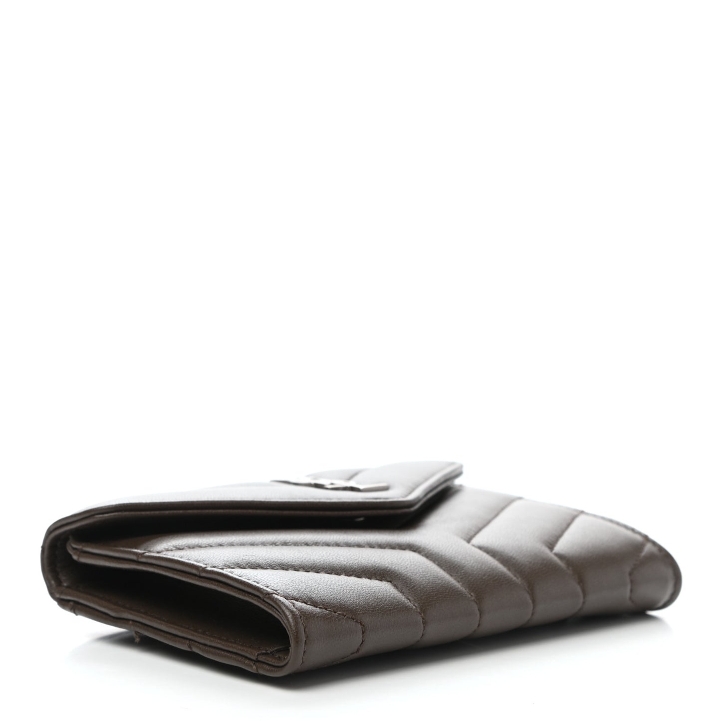 Lambskin Y Quilted Monogram Small Loulou Envelope Wallet Faggio