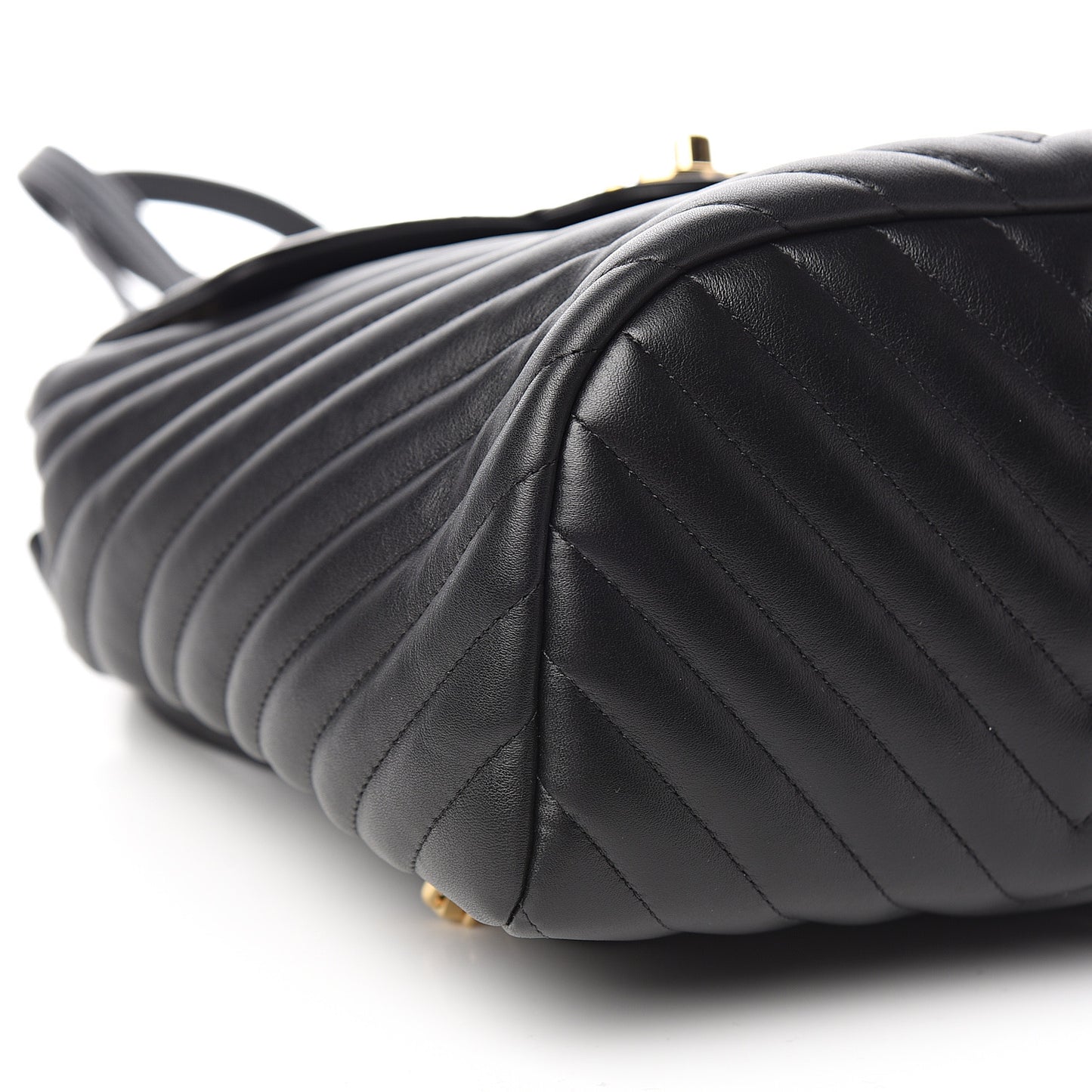 Calfskin Chevron Quilted Small Urban Spirit Backpack Black