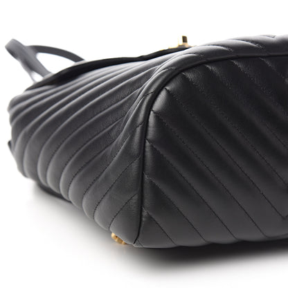 Chanel Calfskin Chevron Quilted Small Urban Spirit Backpack Black 7 of 10