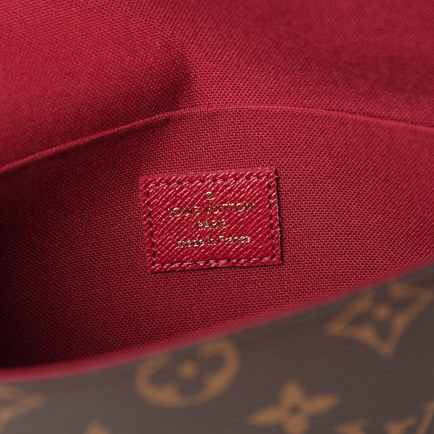 Monogram Pochette Felicie Chain Wallet Fuchsia