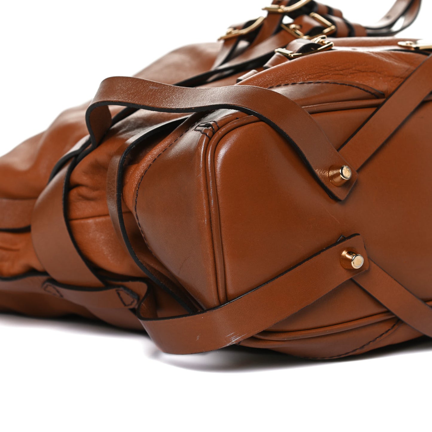 Soft Lambskin Bridle Calfskin Medium Gosford Hobo Tan