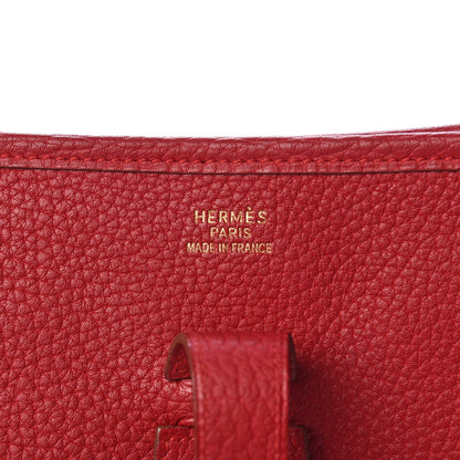 Hermes Taurillon Clemence Evelyne GM Rouge Vif 6 of 10