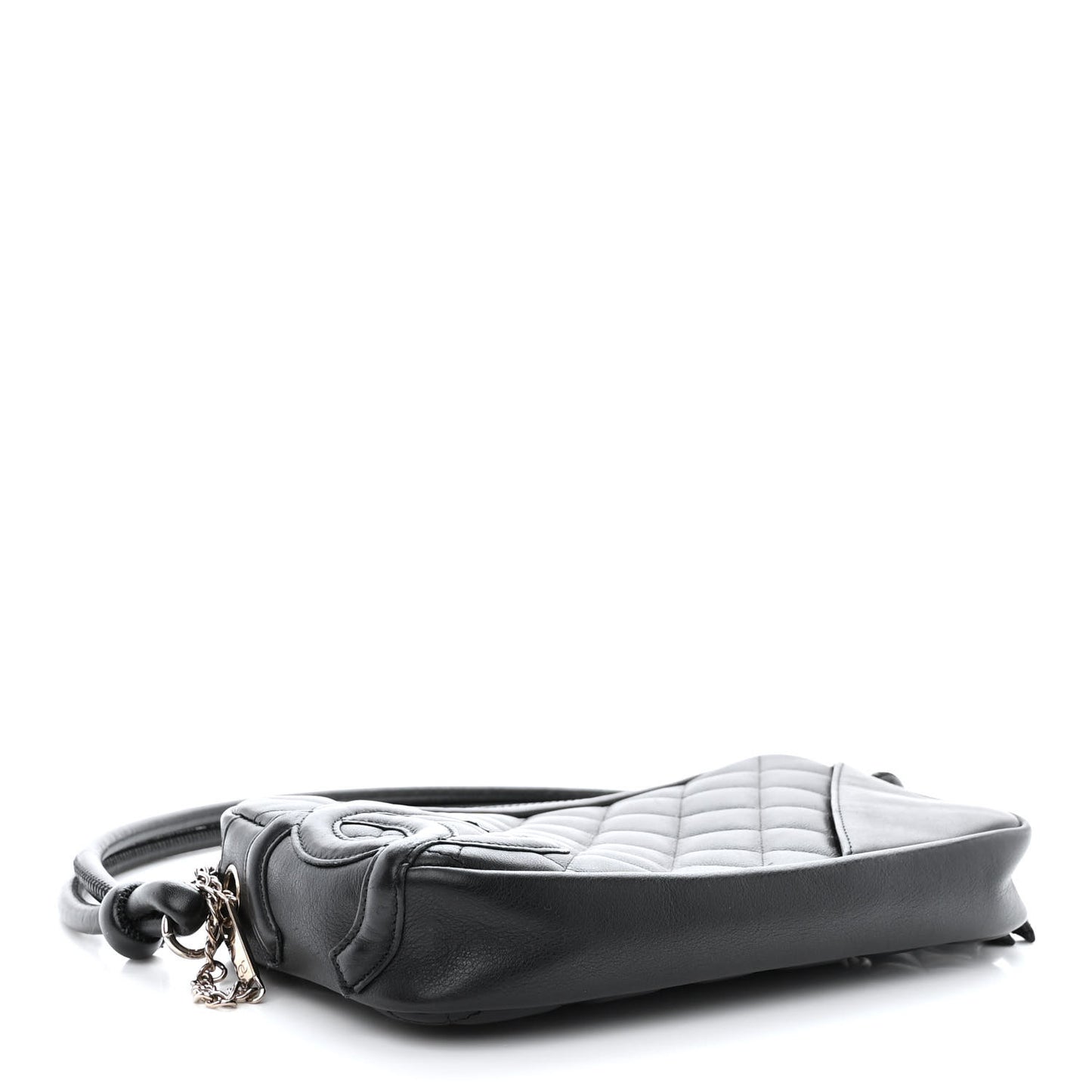 Calfskin Quilted Large Cambon Bowler Black