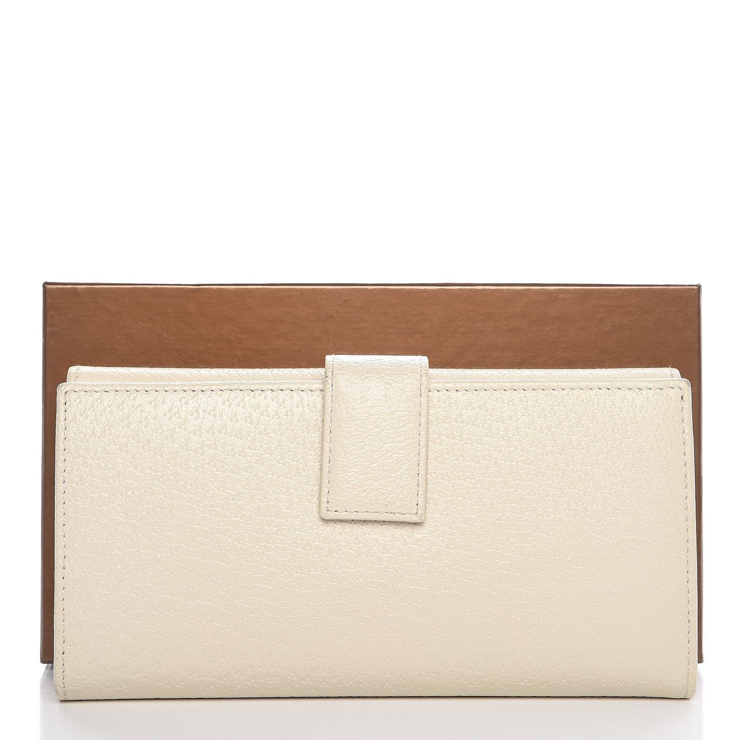 Calfskin Studded Soho Continental Wallet White
