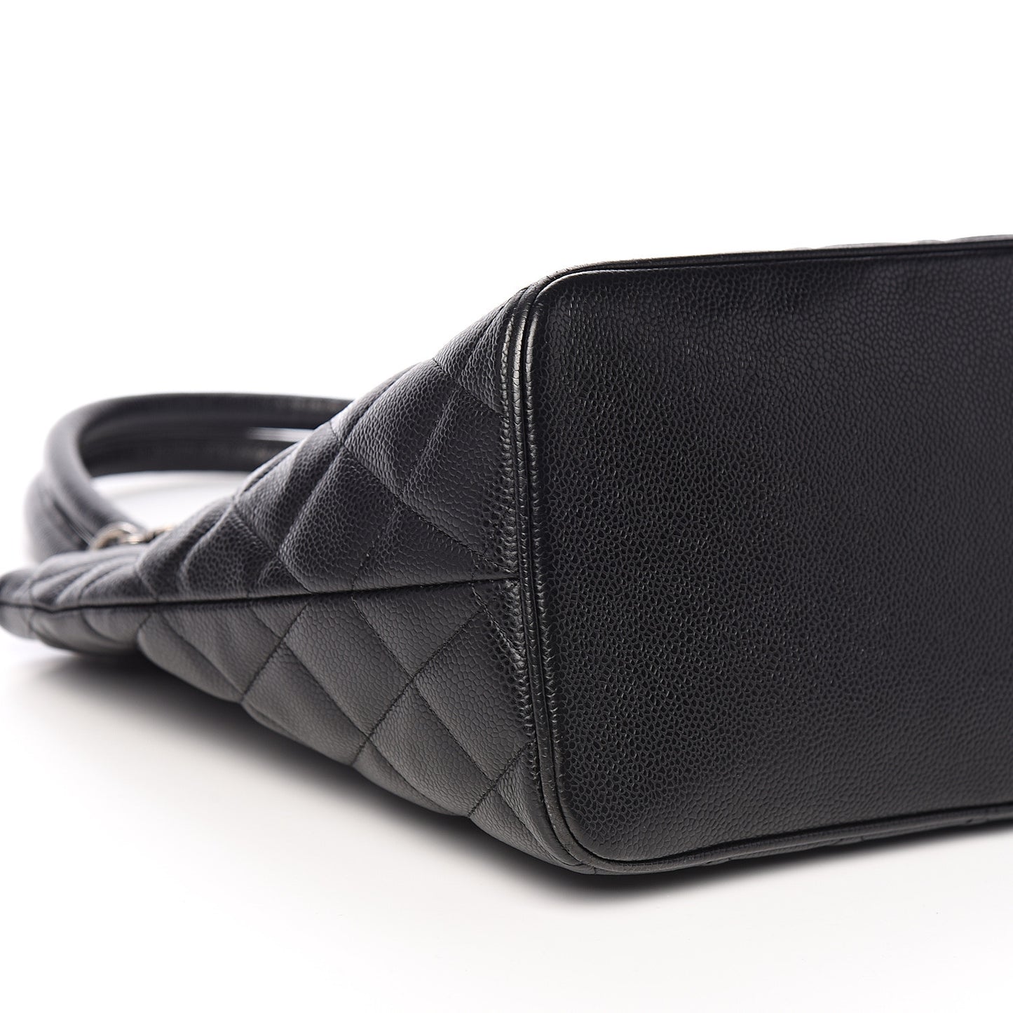 Caviar Quilted Medallion Tote Black