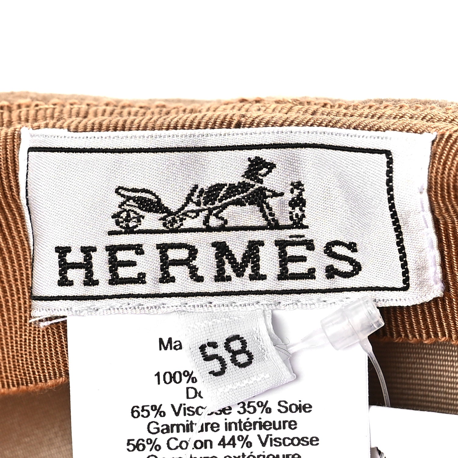 Hermes Cashmere Colette Hat 58 Brun D' Automne Cognac 6 of 7