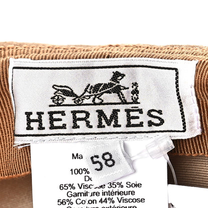 Hermes Cashmere Colette Hat 58 Brun D' Automne Cognac 6 of 7