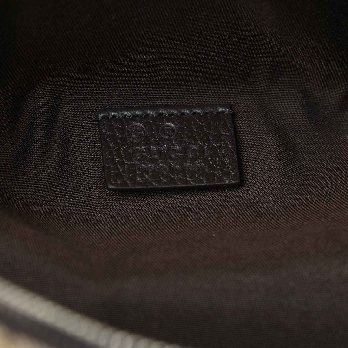 Monogram Dollar Calfskin Waist Pouch Beige Ebony Testa di Moro Marrone Scuro