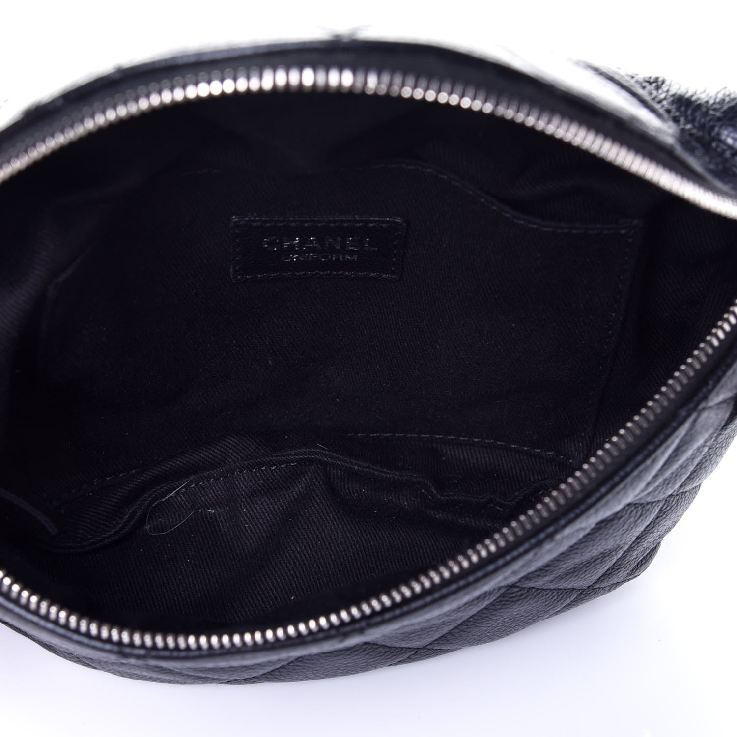 Chanel Grained Calfskin Quilted Waist Belt Bag Black 5 of 10