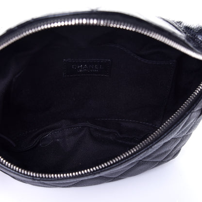 Chanel Grained Calfskin Quilted Waist Belt Bag Black 5 of 10