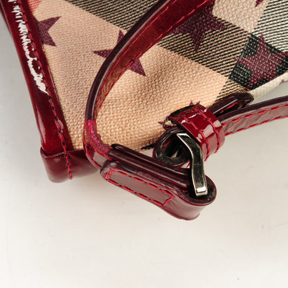 Burberry Patent Supernova Check Stars Small Julia Crossbody Bag Berry Red 10 of 10