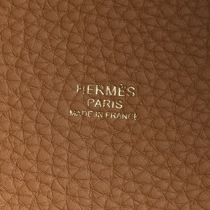 Hermes Taurillon Clemence Picotin Lock 22 MM Biscuit 11 of 19