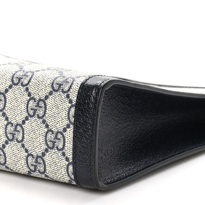 Gucci GG Supreme Monogram Web Ophidia Pouch Beige Blue 10 of 13