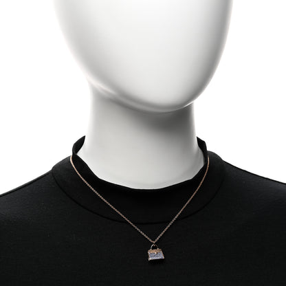 Hermes 18K Rose Gold Blue Sapphire Kelly Amulettes Pendant Necklace 2 of 6