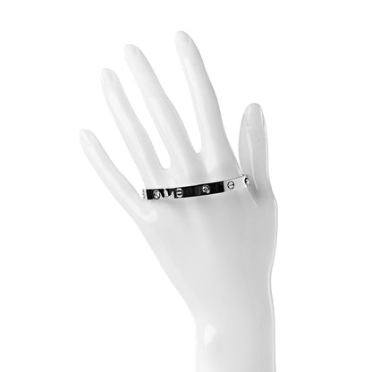 Cartier 18K White Gold 4 Diamond LOVE Bracelet 17 2 of 6