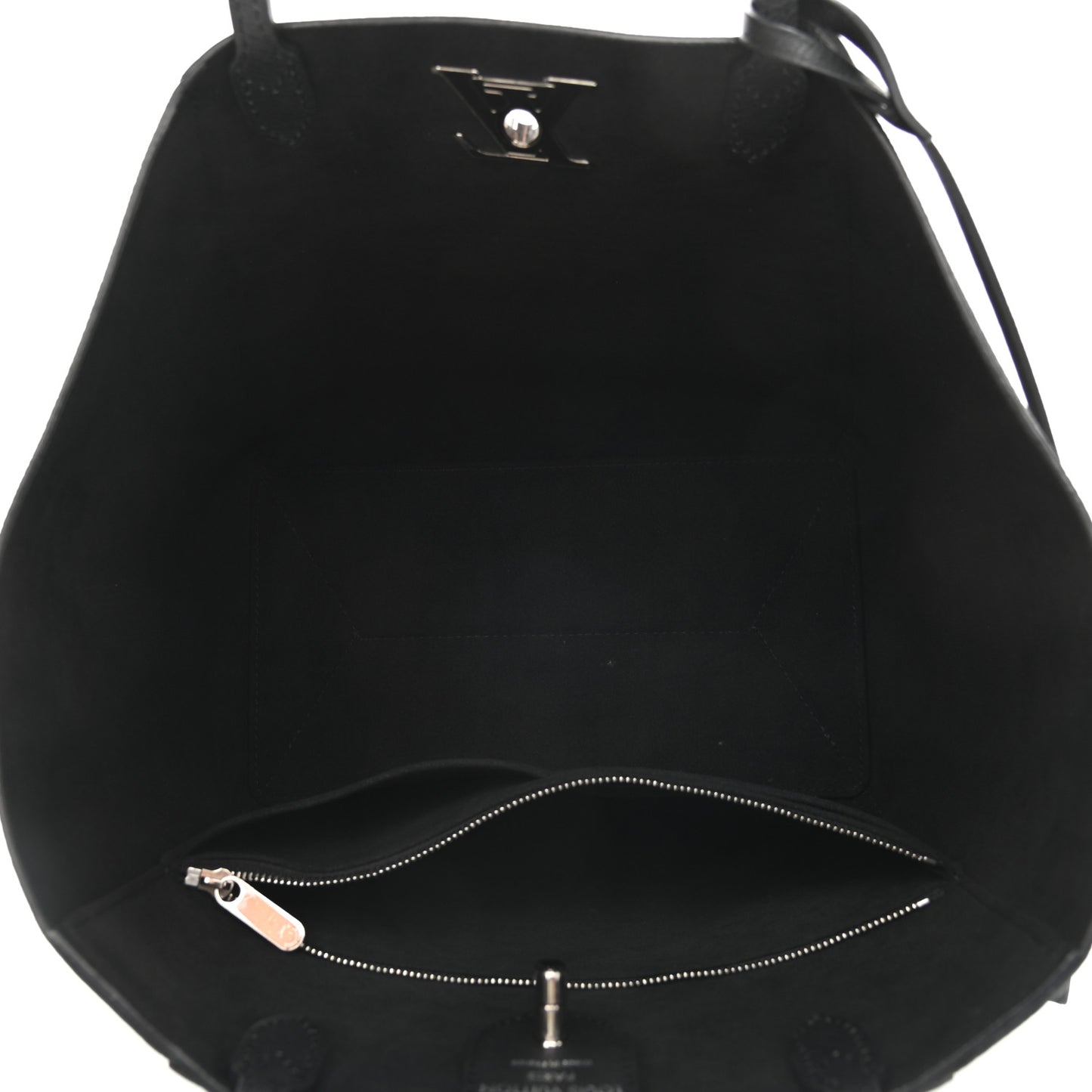 Calfskin Lockme Cabas Black