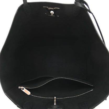 Louis Vuitton Calfskin Lockme Cabas Black 7 of 9