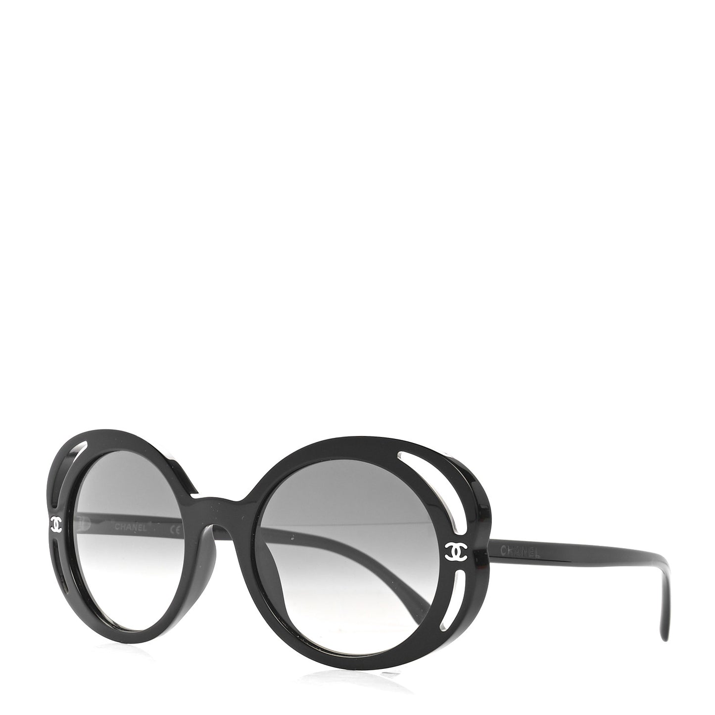 Acetate Round Sunglasses 71572A Black
