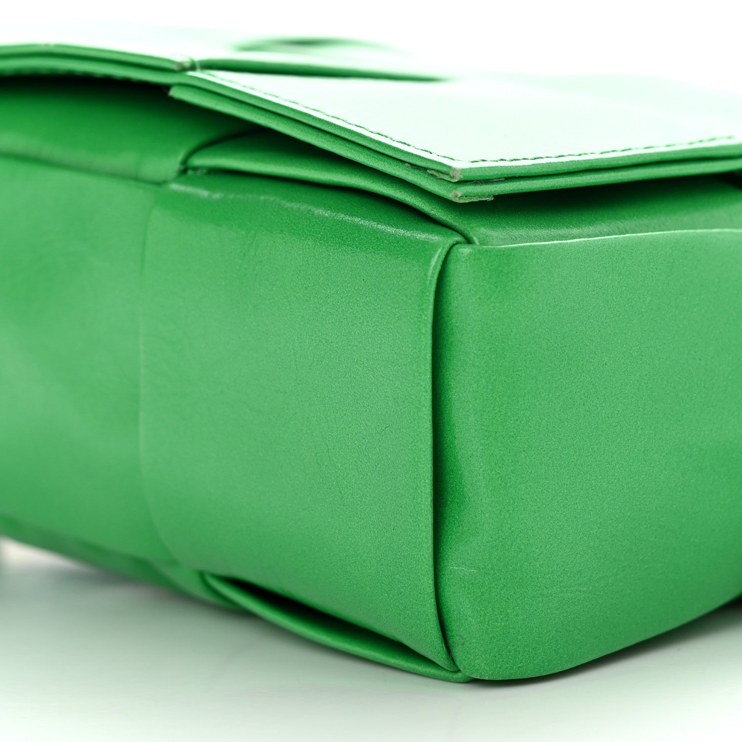 Bottega Veneta Paper Calfskin Intreccio Cassette Belt Bag Parakeet 10 of 10