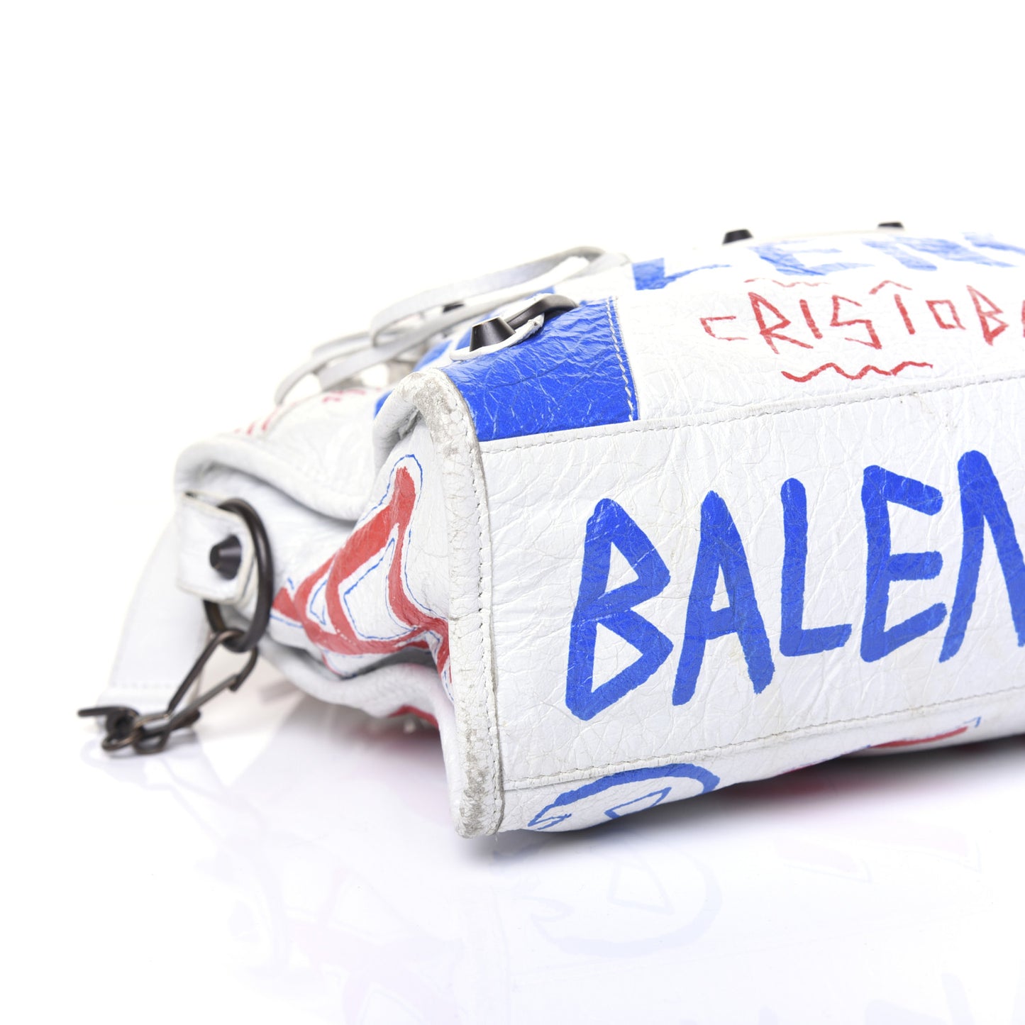 Agneau Graffiti All Over Classic Hardware S City White Bleu Rouge