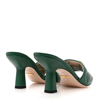 Gucci Nappa Matelasse GG Marmont 75mm Slide Sandals 36 Emerald 5 of 10