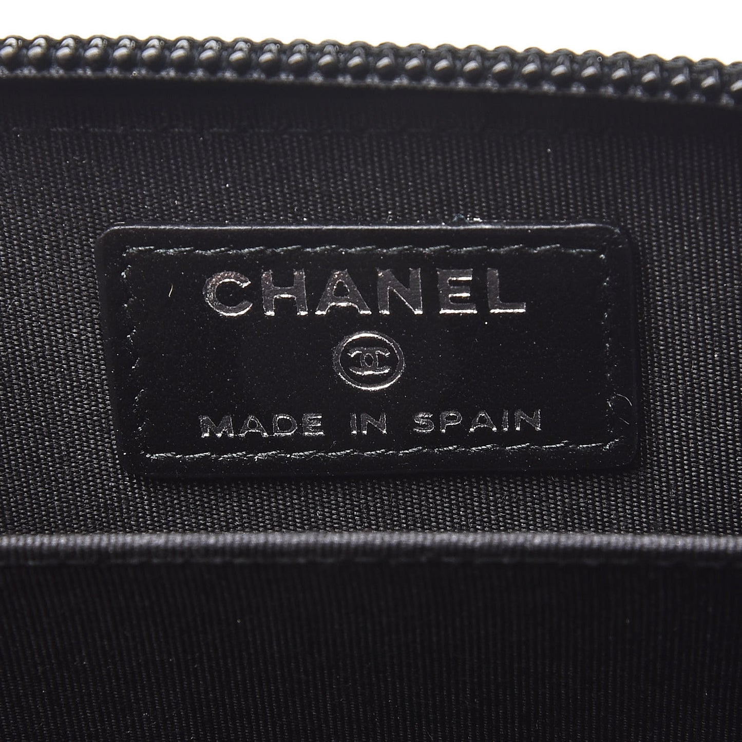 Caviar Quilted Boy Zip Around Coin Purse Wallet Black