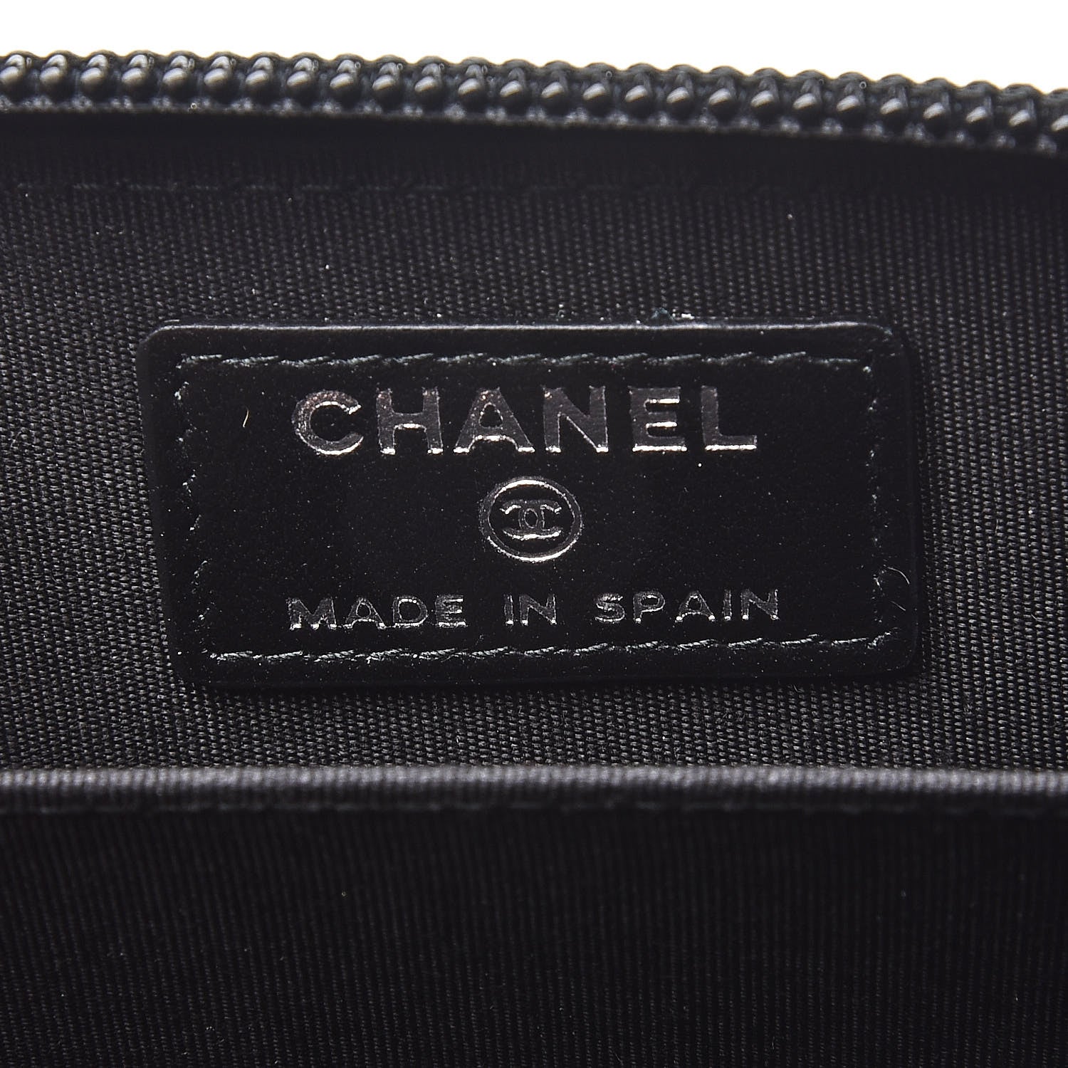 Chanel Caviar Quilted Boy Zip Around Coin Purse Wallet Black 6 of 8