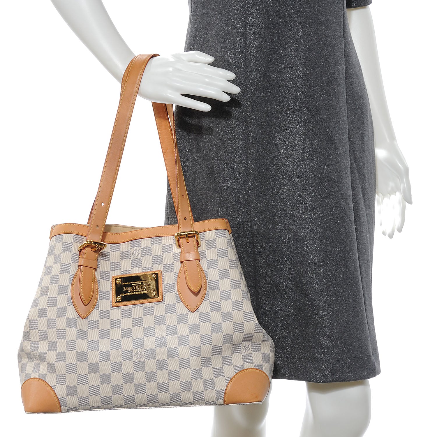 Louis Vuitton Damier Azur Hampstead MM 2 of 7
