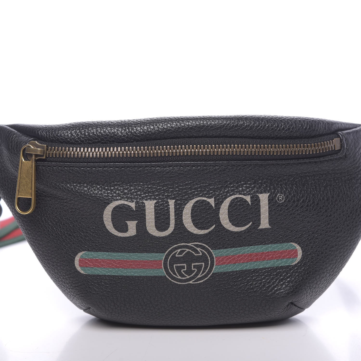 Gucci Grained Calfskin Small Logo Belt Bag Black 10 of 11