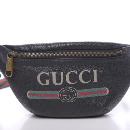 Gucci Grained Calfskin Small Logo Belt Bag Black 10 of 11
