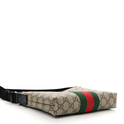Gucci GG Supreme Monogram Web Messenger Bag Black 4 of 11
