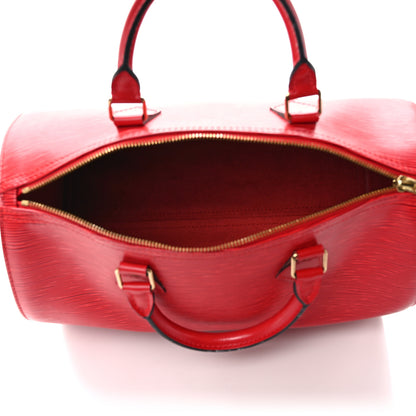 Louis Vuitton Epi Speedy 30 Castillan Red 5 of 10