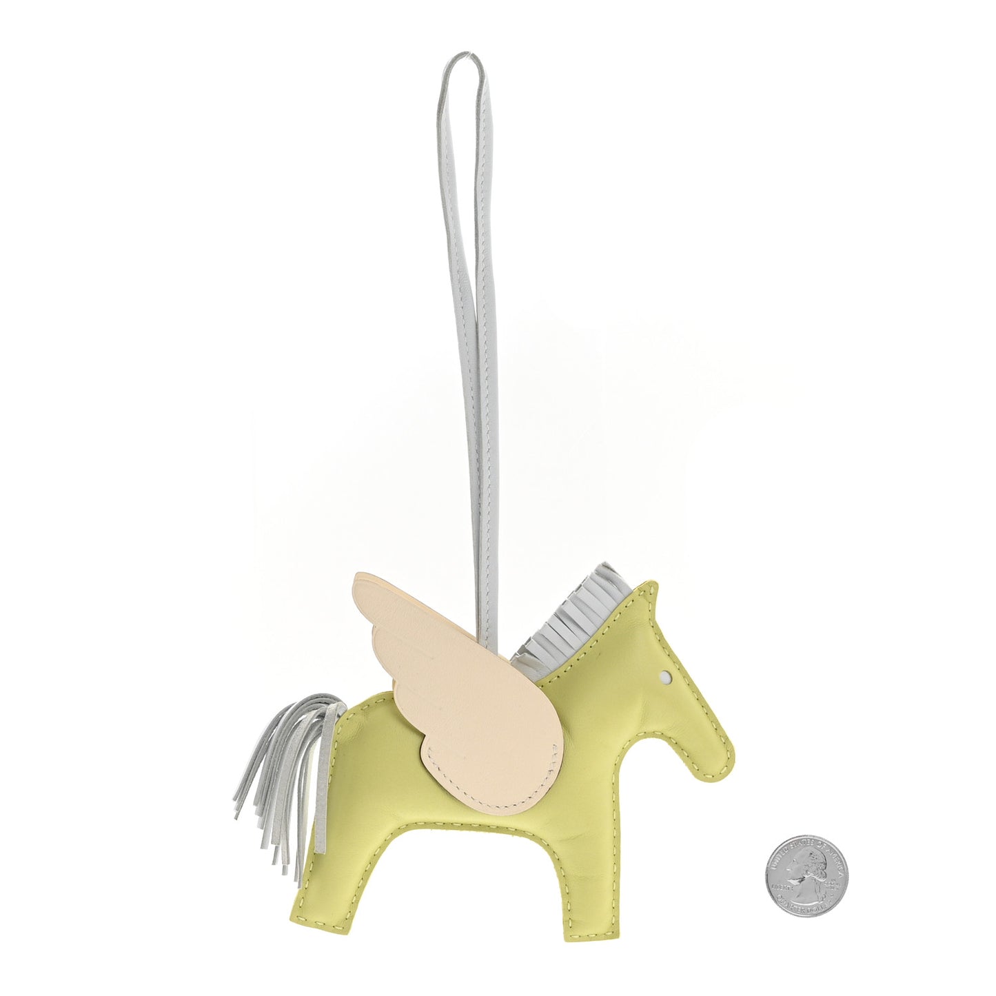 Milo Lambskin Grigri Rodeo Pegase Horse Bag Charm GM Jaune Bourgeon Bleu Brume Nata