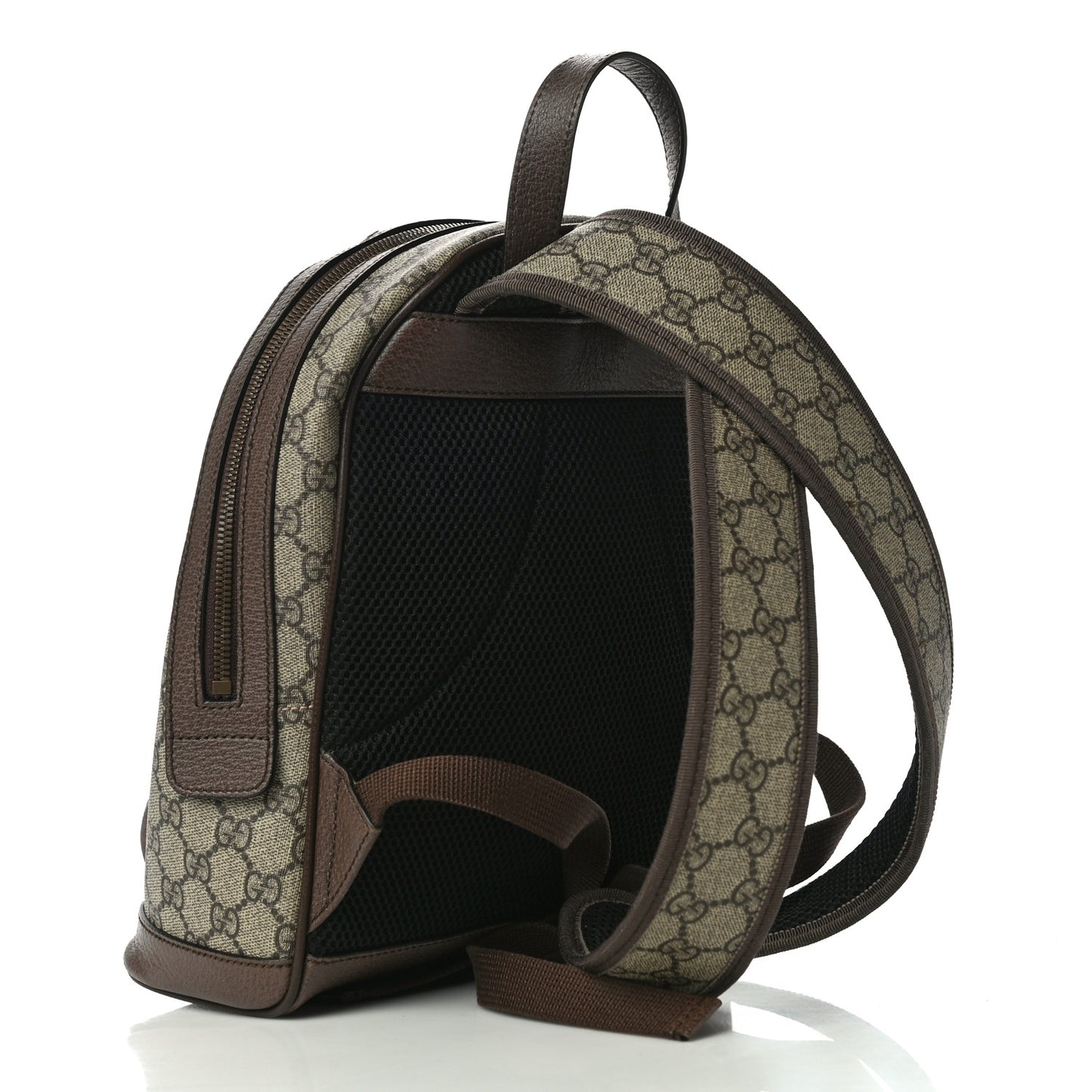 GG Supreme Monogram Calfskin Web Small Ophidia Day Backpack Beige Ebony New Acero