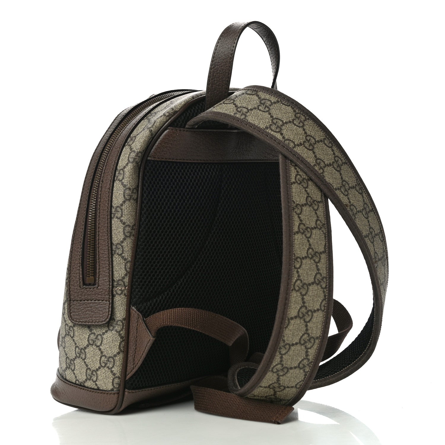 Gucci GG Supreme Monogram Calfskin Web Small Ophidia Day Backpack Beige Ebony New Acero 3 of 15