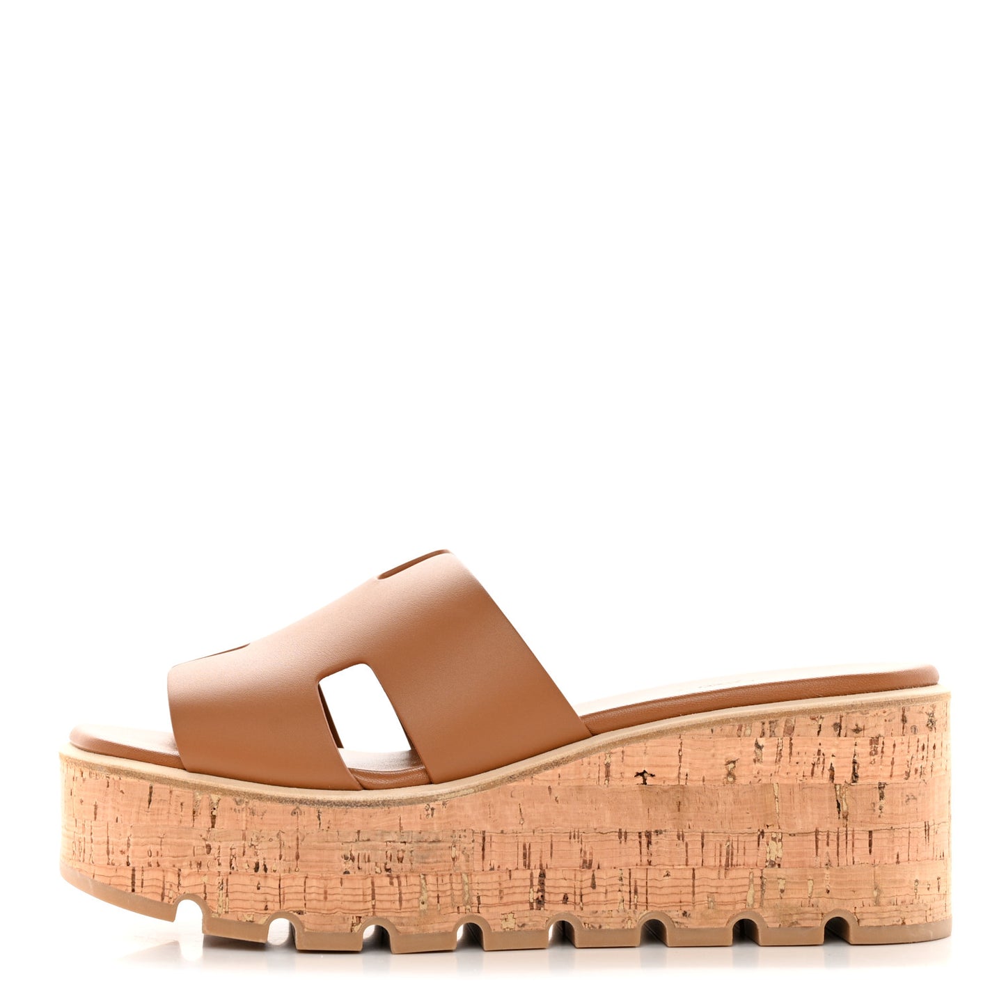 Calfskin Cork Eze 30 Sandals 40 Gold