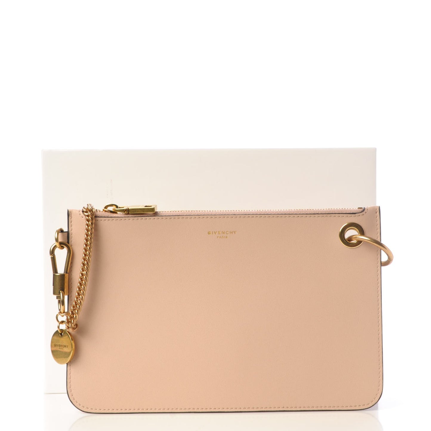 Smooth Calfskin Shopper Pouch Powder