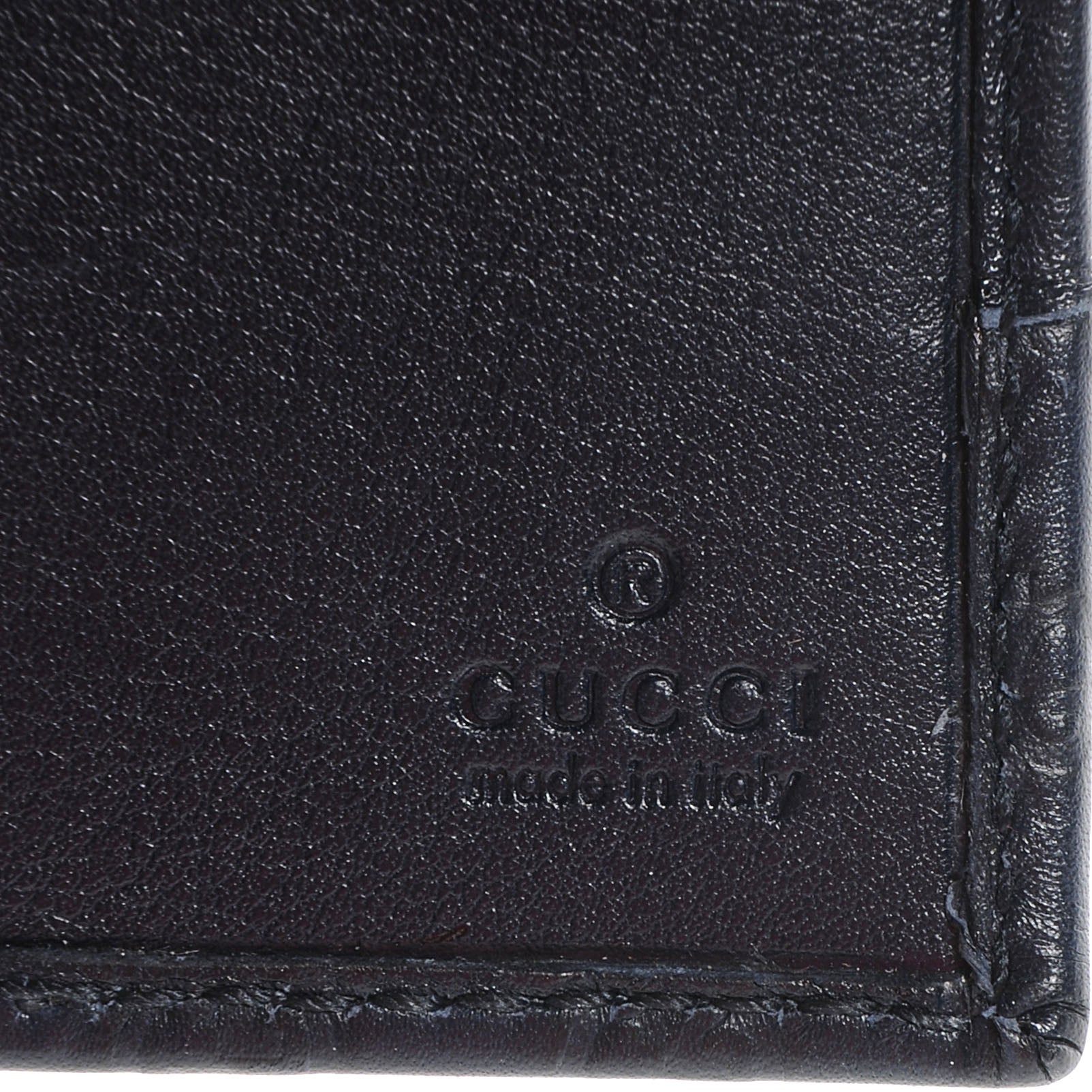 Gucci Microguccissima Trim Bi-Fold Wallet Blue 7 of 8