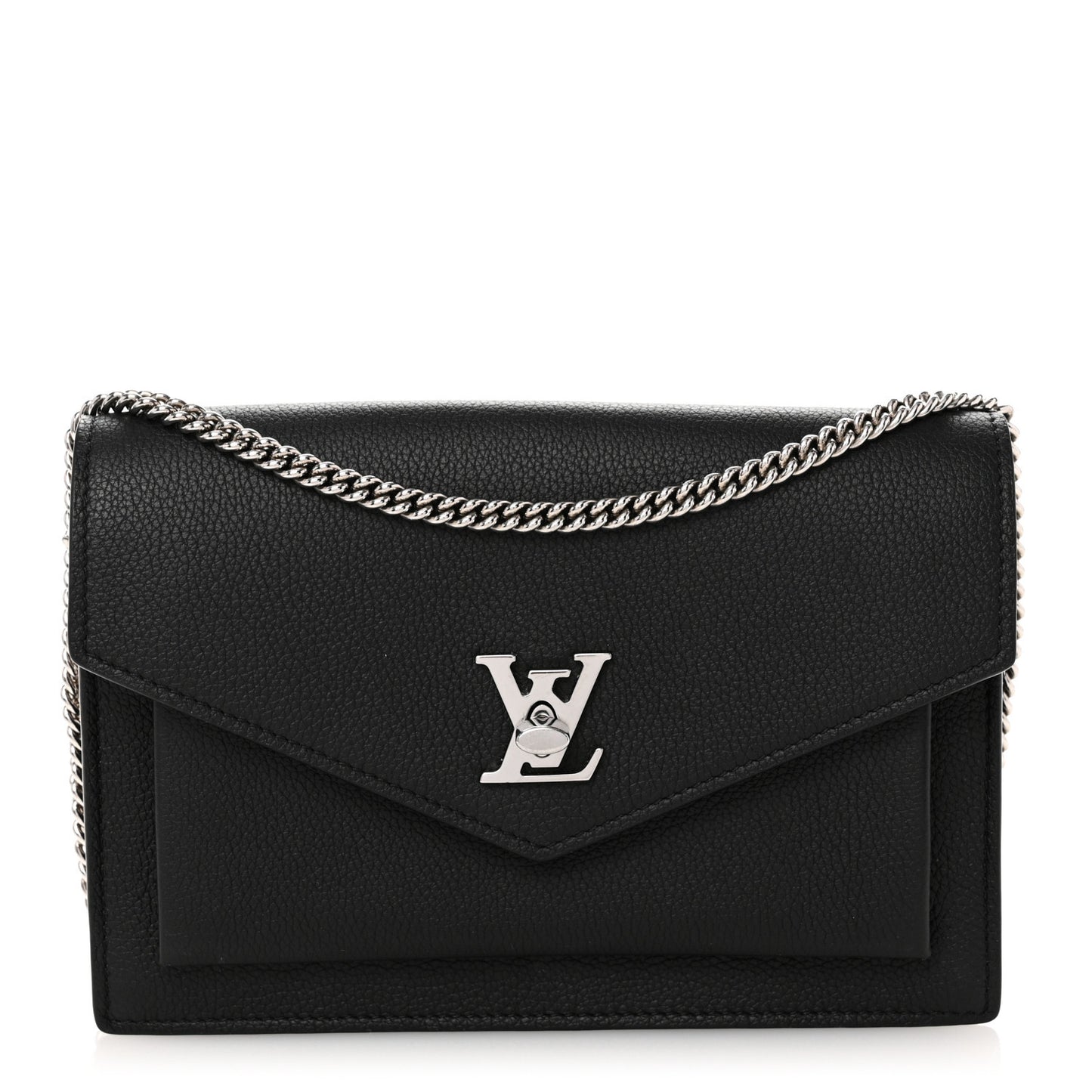 Soft Calfskin My Lockme Chain Pochette Black