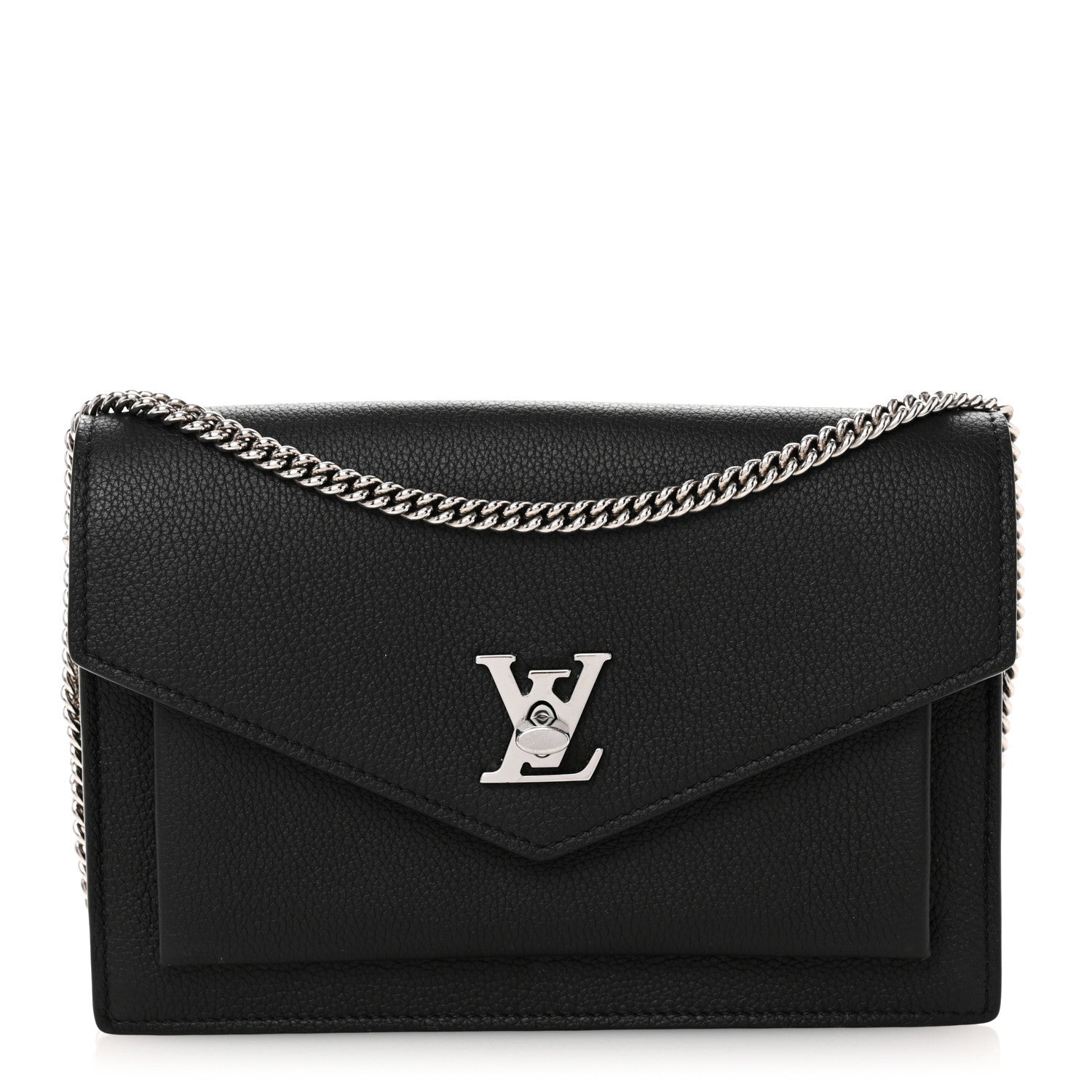 Louis Vuitton Soft Calfskin My Lockme Chain Pochette Black 1 of 10