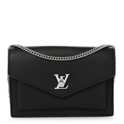 Louis Vuitton Soft Calfskin My Lockme Chain Pochette Black 1 of 10